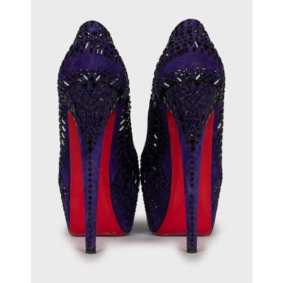 Christian Louboutin Daffodile Purple Crystal Pumps - Size 38 - Picture 4 of 5